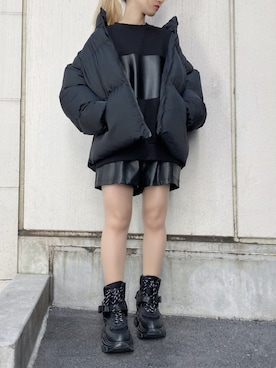 「Figments（フィグメンツ）のアイテム（ダウンジャケット/コート）」を使った、Figments_officialさん（レディース・151cm）の冬コーディネート