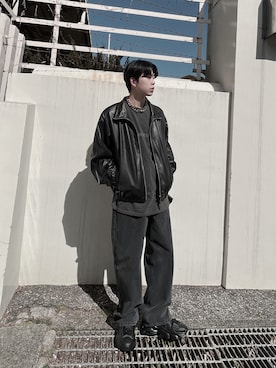 「Figments（フィグメンツ）のアイテム（ブルゾン）」を使った、Figments_officialさん（メンズ・178cm）の春コーディネート