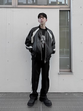 「Figments（フィグメンツ）のアイテム（ブルゾン）」を使った、Figments_officialさん（メンズ・178cm）の冬コーディネート