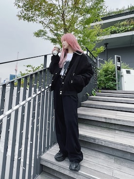 「Figments（フィグメンツ）のアイテム（ジャケット/アウター）」を使った、Figments_officialさん（レディース・161cm）の秋コーディネート