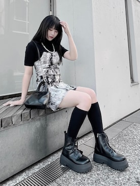 「ハイネックトップス」｜Figments_officialさん（レディース・161cm）の春コーディネート