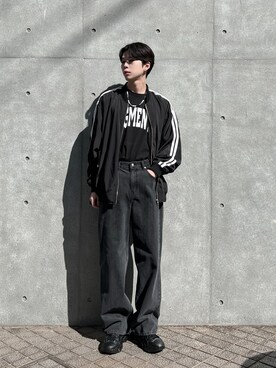 「Figments（フィグメンツ）のアイテム（ブルゾン）」を使った、Figments_officialさん（メンズ・178cm）の春コーディネート