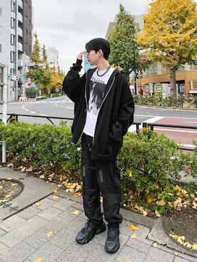「Figments（フィグメンツ）のアイテム（アクセサリー）」を使った、Figments_officialさん（メンズ・178cm）の冬コーディネート