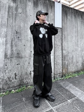 「Figments（フィグメンツ）のアイテム（帽子）」を使った、Figments_officialさん（メンズ・178cm）の冬コーディネート