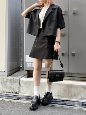 「Figments（フィグメンツ）のアイテム（ジャケット/アウター）」を使った、Figments_officialさん（レディース・151cm）の夏コーディネート