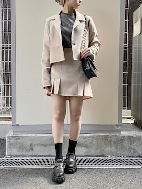 「Figments（フィグメンツ）のアイテム（その他アウター）」を使った、Figments_officialさん（レディース・151cm）の春コーディネート