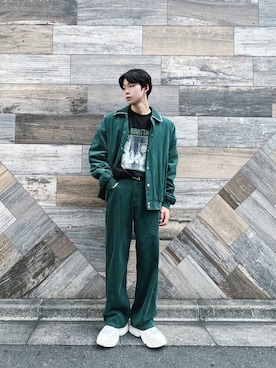 「Figments（フィグメンツ）のアイテム（ジャケット/アウター）」を使った、Figments_officialさん（メンズ・178cm）の秋コーディネート