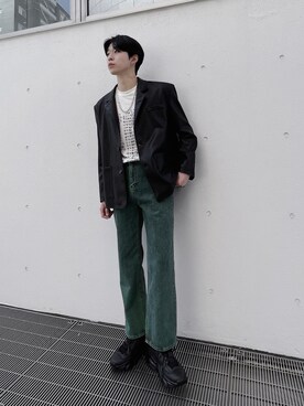 「Figments（フィグメンツ）のアイテム（ジャケット/アウター）」を使った、Figments_officialさん（メンズ・178cm）の春コーディネート