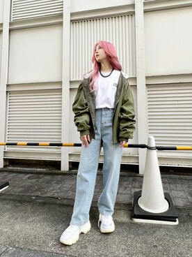 「Figments（フィグメンツ）のアイテム（ジャケット/アウター）」を使った、Figments_officialさん（レディース・161cm）の秋コーディネート