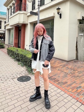 「Figments（フィグメンツ）のアイテム（ジャケット/アウター）」を使った、Figments_officialさん（レディース・161cm）の秋コーディネート