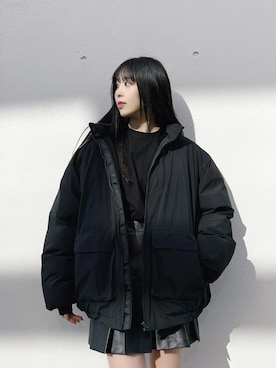 「Figments（フィグメンツ）のアイテム（ダウンジャケット/コート）」を使った、Figments_officialさん（レディース・161cm）の冬コーディネート