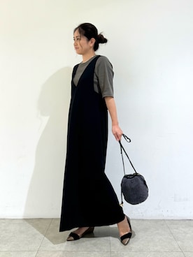 「qualite（カリテ）のアイテム（ワンピース）」を使った、MIKUさん（レディース・155cm）の秋コーディネート
