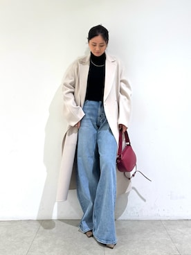 「アイテム（チェスターコート）」を使った、MIKUさん（レディース・155cm）の秋コーディネート