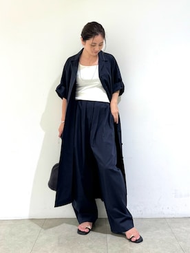 「アイテム（カーゴパンツ）」を使った、MIKUさん（レディース・155cm）の秋コーディネート