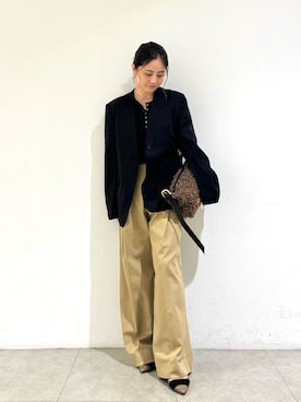 「qualite（カリテ）のアイテム（ジャケット/アウター）」を使った、MIKUさん（レディース・155cm）の秋コーディネート