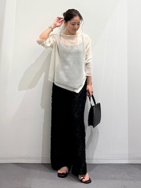 「qualite（カリテ）のアイテム（パンツ）」を使った、MIKUさん（レディース・155cm）の秋コーディネート