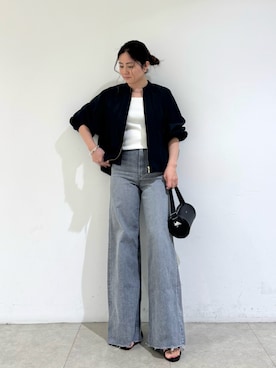 「qualite（カリテ）のアイテム（アクセサリー）」を使った、MIKUさん（レディース・155cm）の春コーディネート