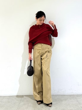 「スヌード」｜MIKUさん（レディース・155cm）の秋コーディネート