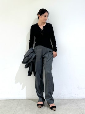 「qualite（カリテ）のアイテム（ジャケット/アウター）」を使った、MIKUさん（レディース・155cm）の秋コーディネート