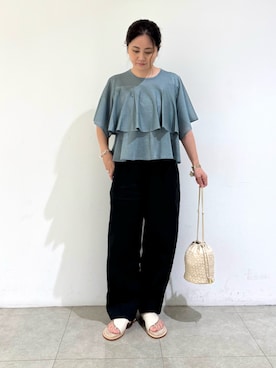 「ラメニット」｜MIKUさん（レディース・155cm）の夏コーディネート