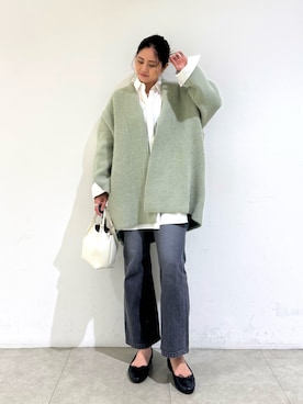 「ガウン」｜MIKUさん（レディース・155cm）の秋コーディネート