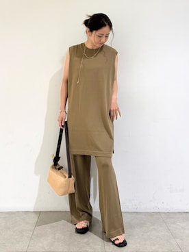 「qualite（カリテ）のアイテム（パンツ）」を使った、MIKUさん（レディース・155cm）の秋コーディネート