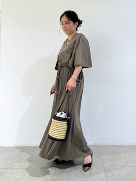 「qualite（カリテ）のアイテム（ワンピース）」を使った、MIKUさん（レディース・155cm）の夏コーディネート