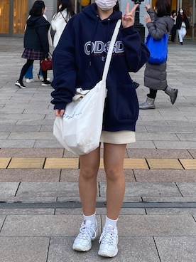 「ODD STUDIO（オッドスタジオ）のアイテム（トップス）」を使った、oqzqs2さん（レディース・154cm）の冬コーディネート