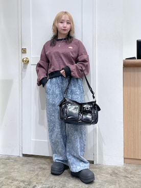 「アイテム（スウェット）」を使った、河原光希さん（レディース・144cm）の夏コーディネート