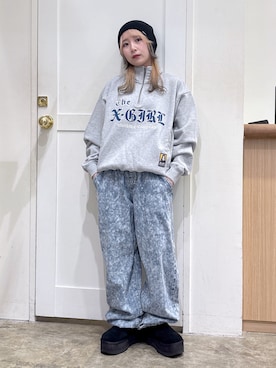 「アイテム（パンツ）」を使った、河原光希さん（レディース・144cm）の夏コーディネート