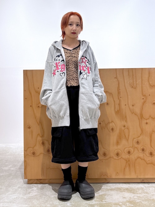 TRIBAL HEART ZIP UP SWEAT HOODIE（パーカー）｜X-girl