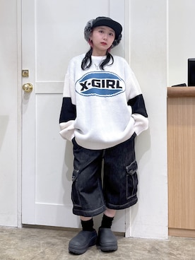 「アイテム（帽子）」を使った、河原光希さん（レディース・144cm）の夏コーディネート
