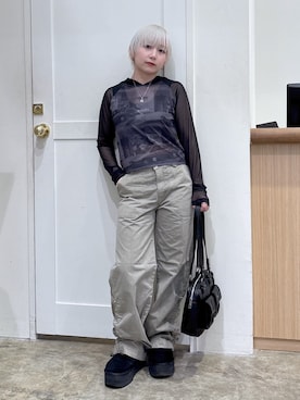 「アイテム（パンツ）」を使った、河原光希さん（レディース・144cm）の夏コーディネート
