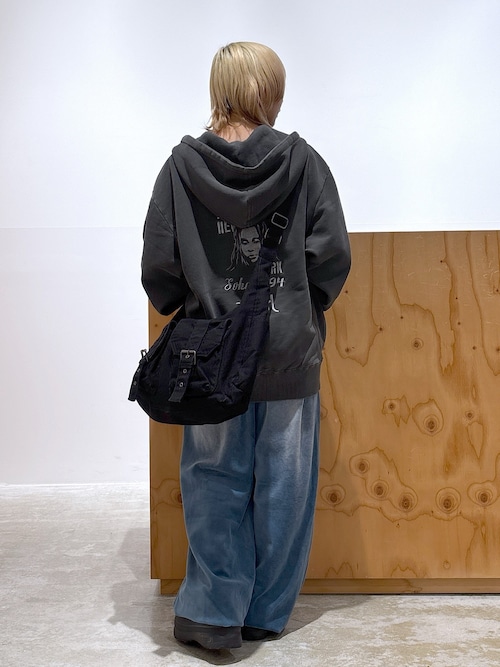 カール MIX LOGO & FACE FADED ZIP UP SWEAT HOODIE（パーカー）｜X-girl