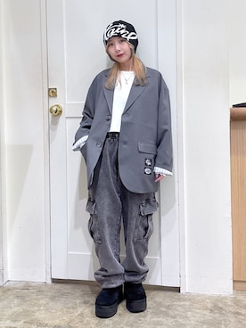 「アイテム（ジャケット/アウター）」を使った、河原光希さん（レディース・144cm）の夏コーディネート