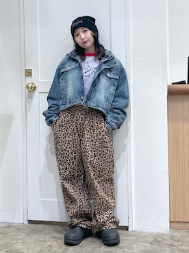 「アイテム（帽子）」を使った、河原光希さん（レディース・144cm）の夏コーディネート