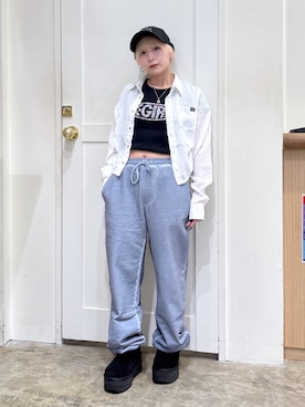 「アイテム（シャツ/ブラウス）」を使った、河原光希さん（レディース・144cm）の夏コーディネート