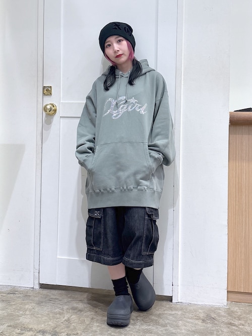 セール】RHINESTONE STAR CURSIVE LOGO SWEAT HOODIE（パーカー）｜X