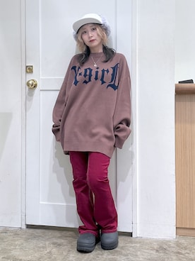 「アイテム（帽子）」を使った、河原光希さん（レディース・144cm）の夏コーディネート