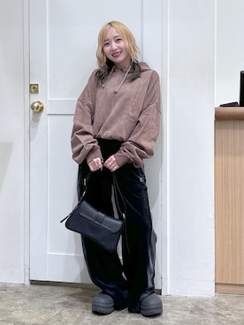 「アイテム（パーカー）」を使った、河原光希さん（レディース・144cm）の夏コーディネート