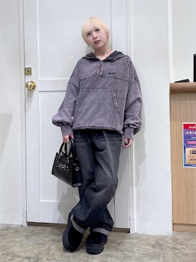 「アイテム（パーカー）」を使った、河原光希さん（レディース・144cm）の夏コーディネート