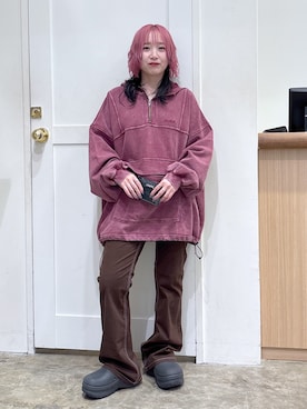 「アイテム（パーカー）」を使った、河原光希さん（レディース・144cm）の夏コーディネート
