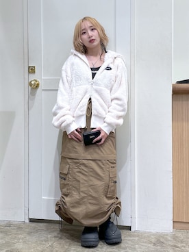 「アイテム（タンクトップ）」を使った、河原光希さん（レディース・144cm）の夏コーディネート