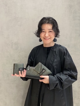 「アイテム（イヤリング、ブラック系）」を使った、mc_hhさん（レディース・156cm）の秋コーディネート