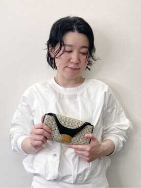 「アイテム（財布、ベージュ系）」を使った、mc_hhさん（レディース・156cm）の春コーディネート