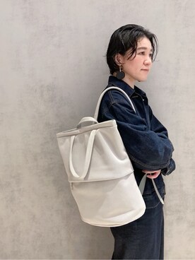 「HIROKO HAYASHI（ヒロコハヤシ）のアイテム（バックパック/リュック）」を使った、mc_hhさん（レディース・156cm）の夏コーディネート