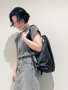 「HIROKO HAYASHI（ヒロコハヤシ）のアイテム（バックパック/リュック）」を使った、mc_hhさん（レディース・156cm）の夏コーディネート
