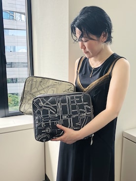 「アイテム（ポーチ、ベージュ系）」を使った、mc_hhさん（レディース・156cm）の秋コーディネート