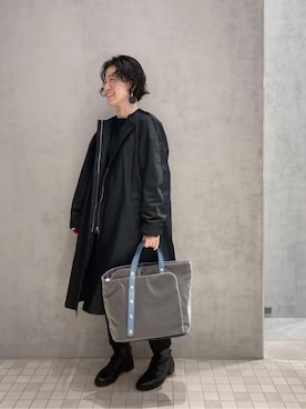 「アイテム（モッズコート、ブラック系）」を使った、mc_hhさん（レディース・156cm）の秋コーディネート