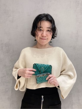 「アイテム（キーケース/キーアクセサリー、グリーン系）」を使った、mc_hhさん（レディース・156cm）の冬コーディネート